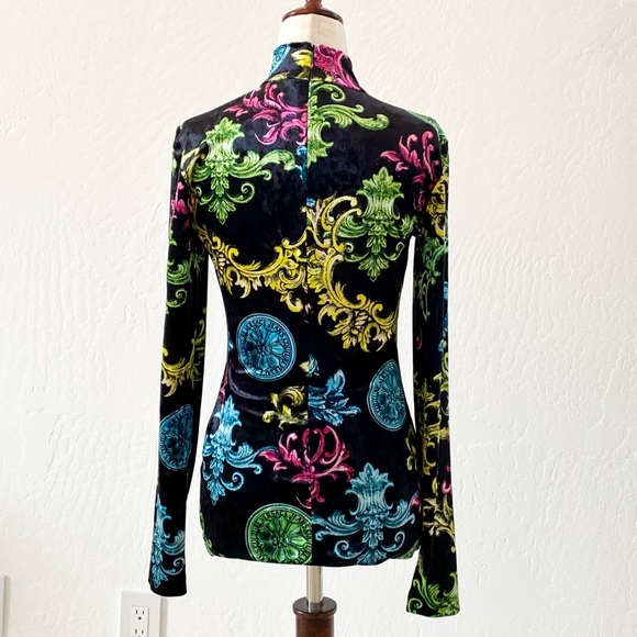 VERSACE 🇮🇹 Jeans Couture Velour Top - Picture 3 of 14